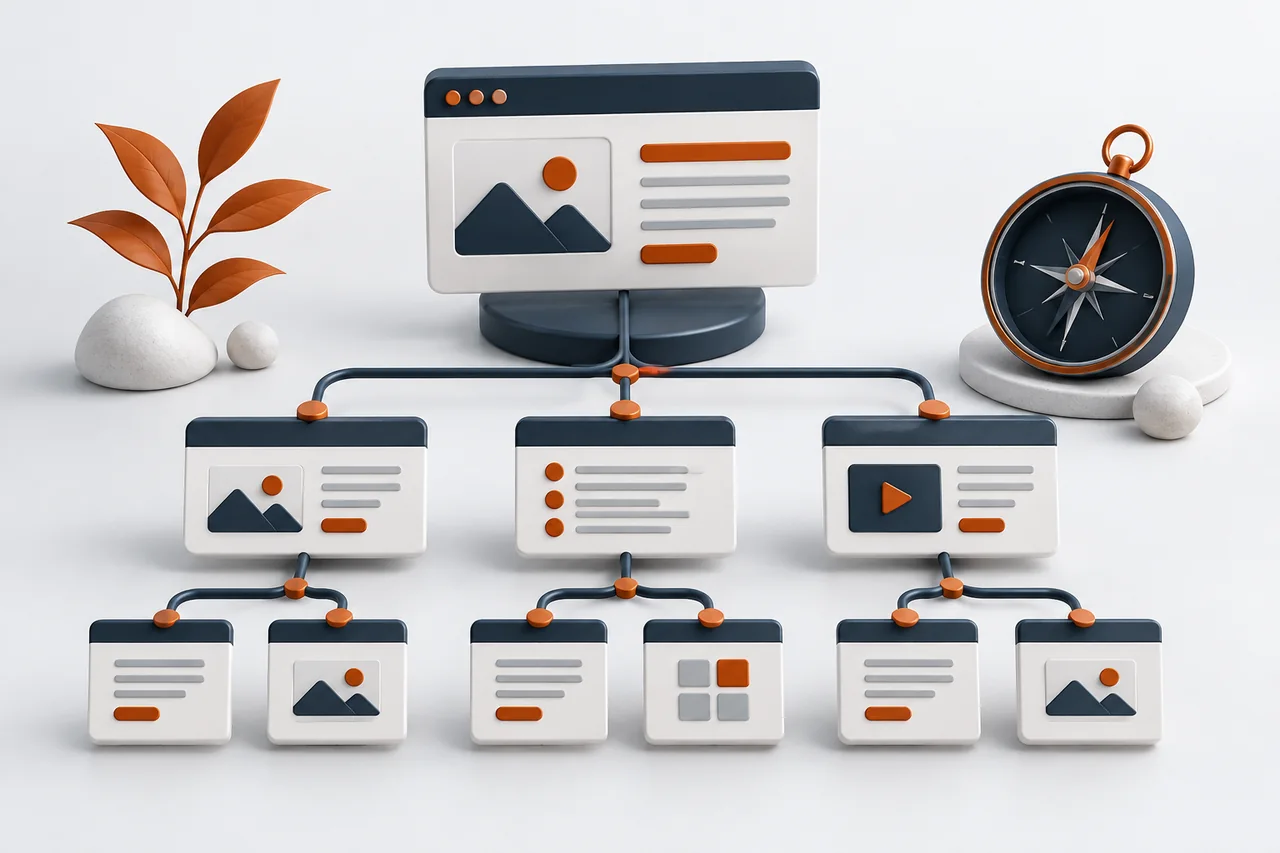 XML site haritasını anlatan birbirine bağlı web sayfaları
